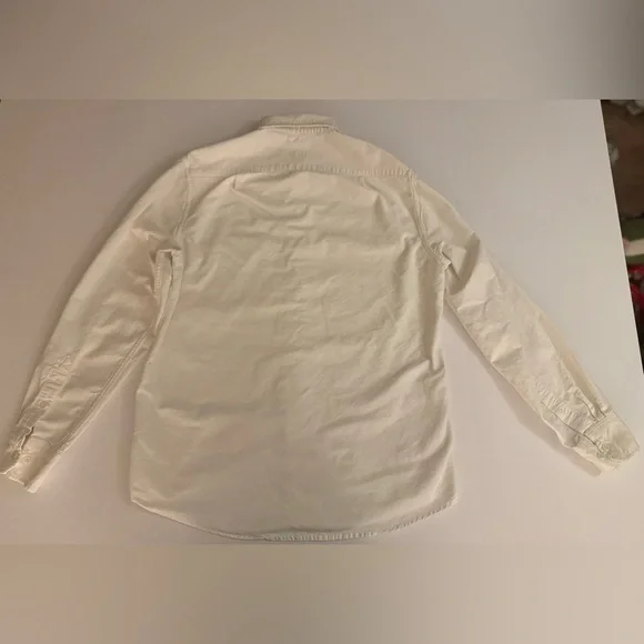 IZOD Men’s Slim Fit Collared Long Sleeve Button Dress Shirt White Size M - Picture 3 of 6